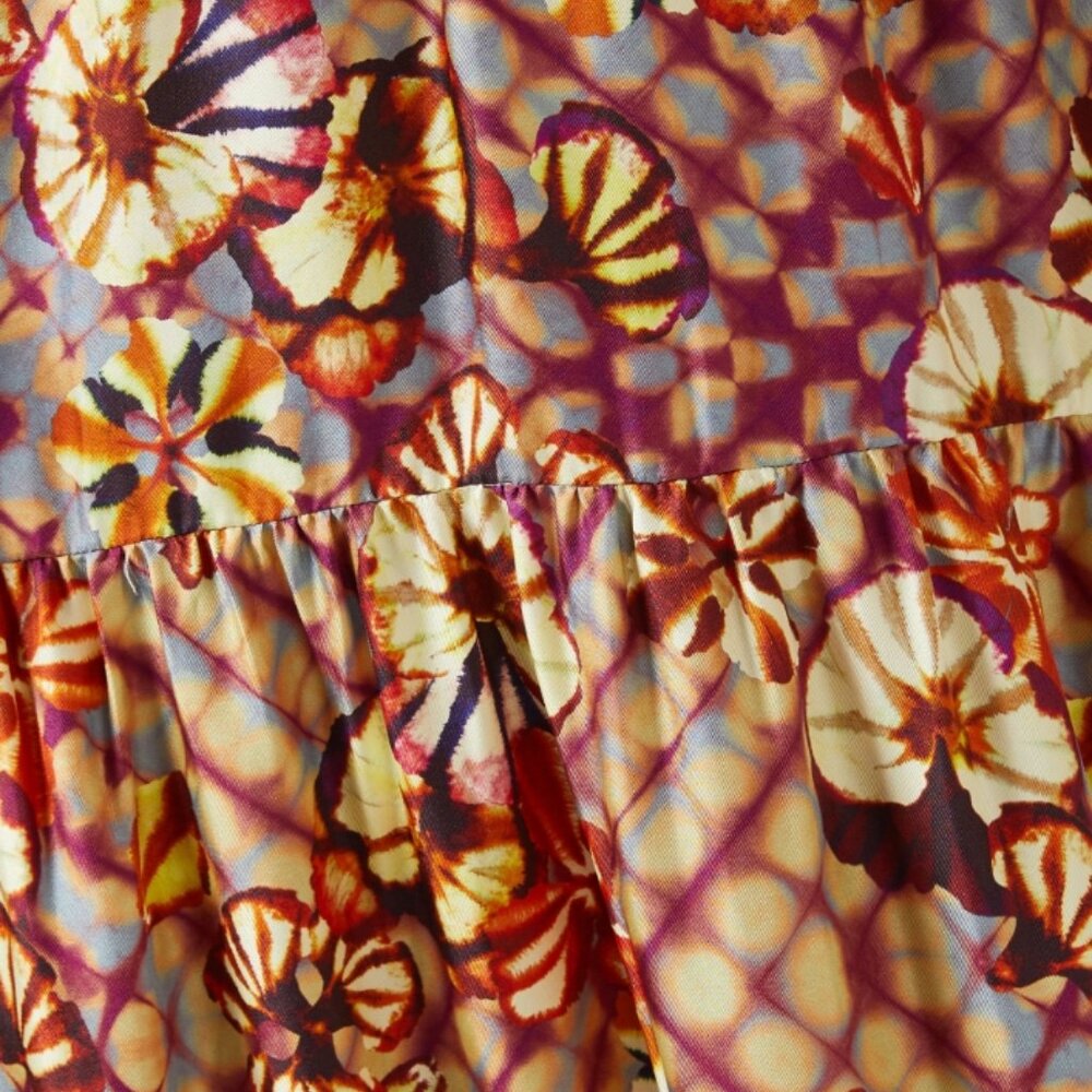 NWOT ULLA JOHNSON Anastasia Silk Twill Midi Gown Dress in Pansy XS $950 - Picture 13 of 16
